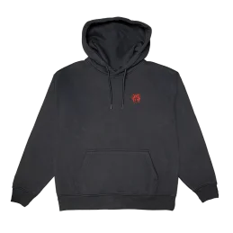 SWEAT NOIR HERMINE ROUGE