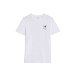 T-SHIRT BLANC FILET DOS ADULTE
