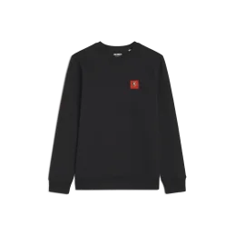 PULL NOIR CARRÉ ROUGE ADULTE