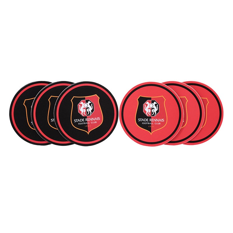 DESSOUS DE VERRE ROUGE & NOIR