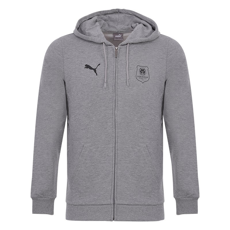 VESTE À CAPUCHE GRISE ADULTE