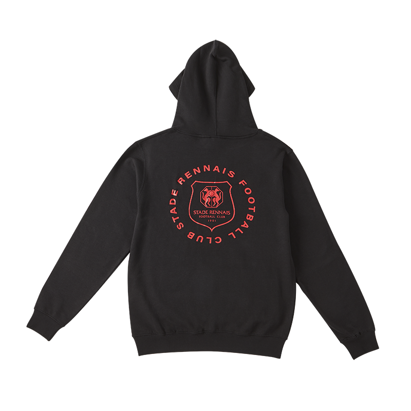 SWEAT NOIR LOGO ROUGE JUNIOR