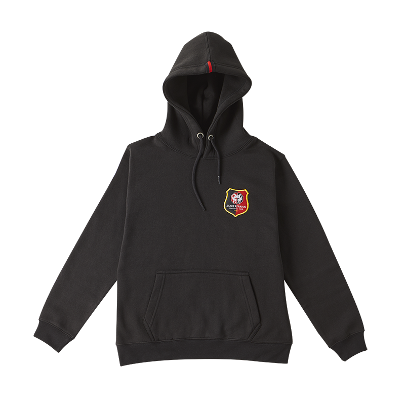 SWEAT NOIR LOGO QUADRI JUNIOR