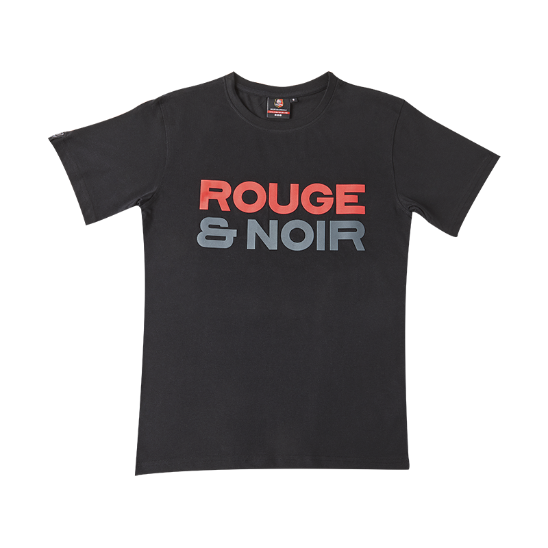 T-SHIRT NOIR "ROUGE ET NOIR" ADULTE