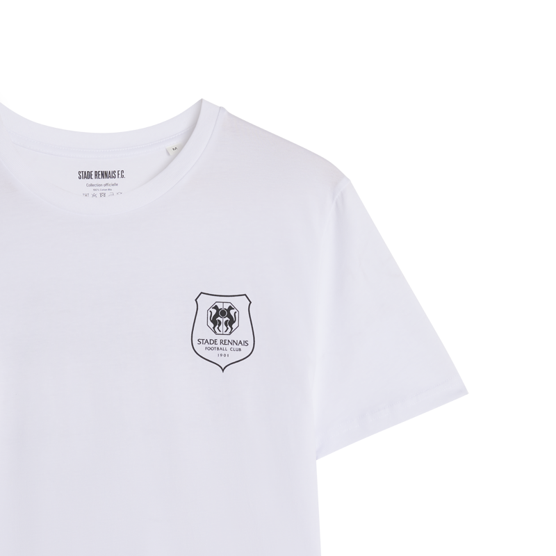 T-SHIRT BLANC FILET DOS ADULTE