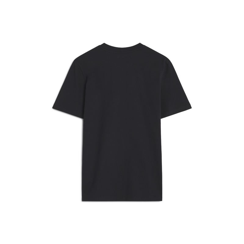 T-SHIRT NOIR CARRÉ ROUGE ADULTE
