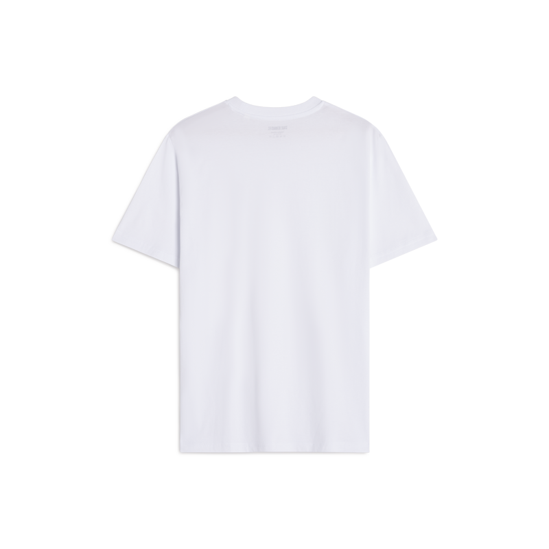 T-SHIRT BLANC CARRÉ ROUGE ADULTE
