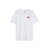 T-SHIRT BLANC CARRÉ ROUGE ADULTE