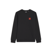 PULL NOIR CARRÉ ROUGE ADULTE