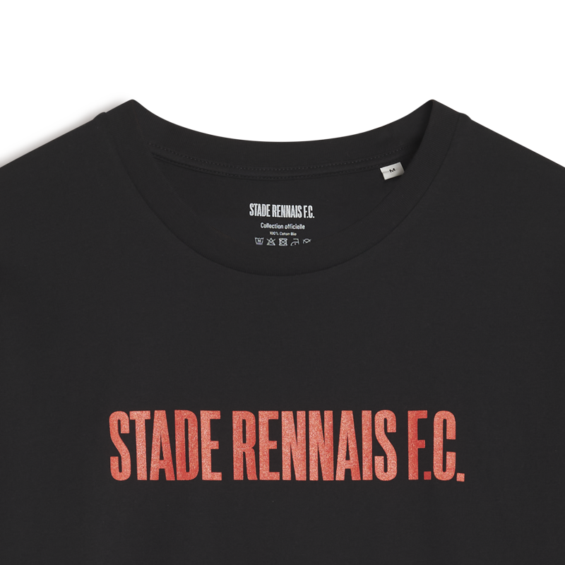 T-SHIRT NOIR SRFC ROUGE ADULTE