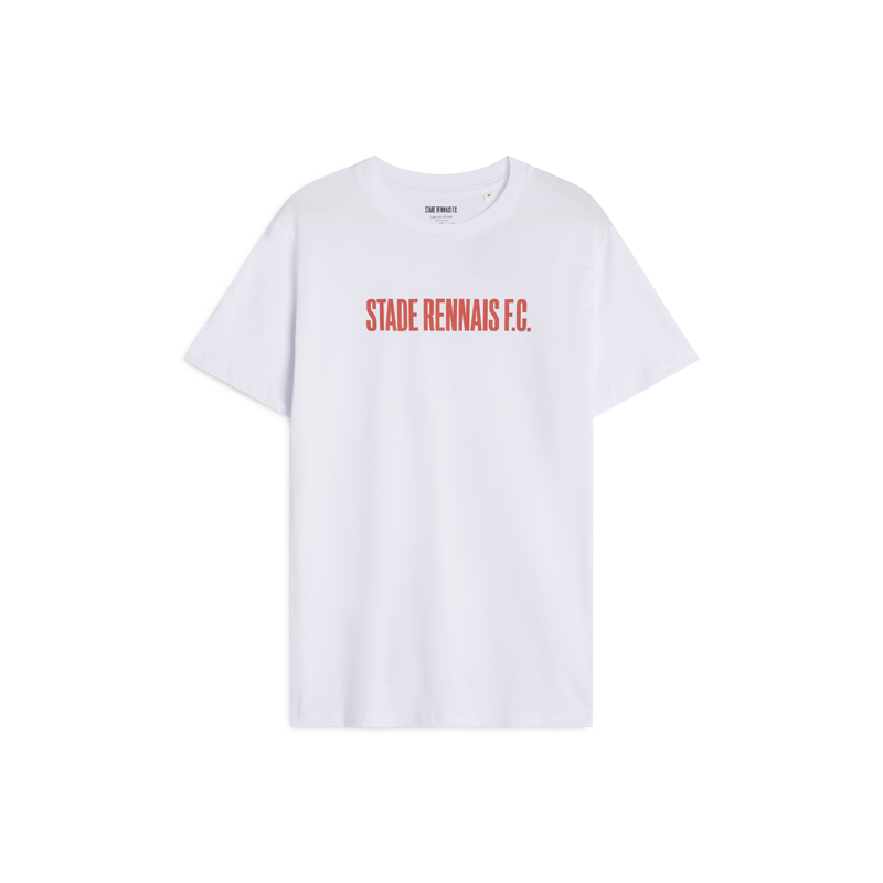 T-SHIRT BLANC SRFC ROUGE ADULTE