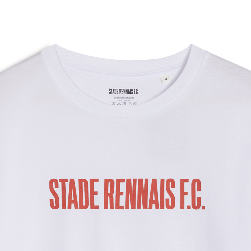 T-SHIRT BLANC SRFC ROUGE ADULTE